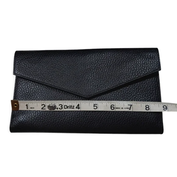 CANALI Black Leather Passport Documents Credit Card Holder Wallet VIP Gift Set